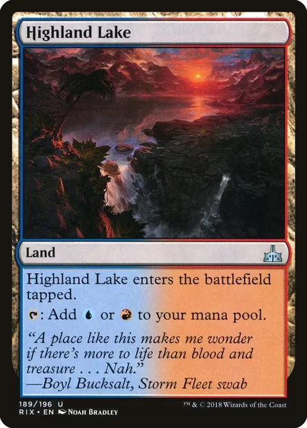 Highland Lake, Magic card RIX 189 — Rivals of Ixalan set