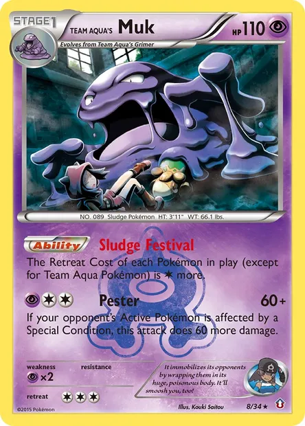 Team Aqua's Muk, Pokémon card DCR 8 — Double Crisis set
