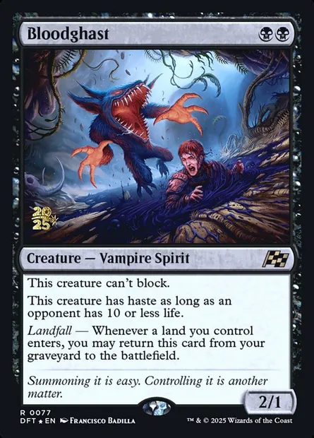 Bloodghast, Magic card PDFT 77s — Aetherdrift Promos set