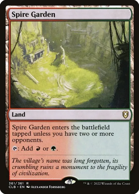 Spire Garden, Magic card CLB 361 — Commander Legends: Battle for Baldur's Gate set