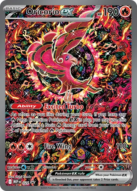 Oricorio ex, Pokémon card MEP 024 — MEP Black Star Promos set