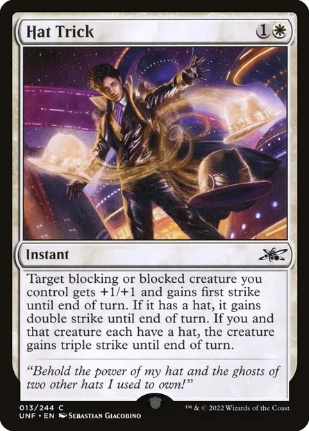 Hat Trick, carte Magic UNF 13 — extension Unfinity