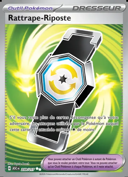 Rattrape-Riposte, carte Pokémon ASC 259 — extension Héros Transcendants