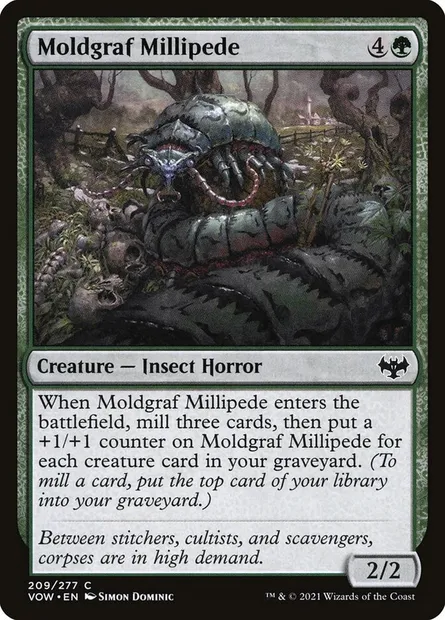 Moldgraf Millipede, Magic card VOW 209 — Innistrad: Crimson Vow set