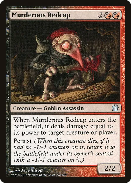 Murderous Redcap, Magic card MMA 192 — Modern Masters set