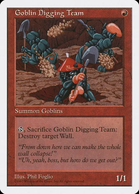 Goblin Digging Team, Magic card 5ED 234 — Fifth Edition set