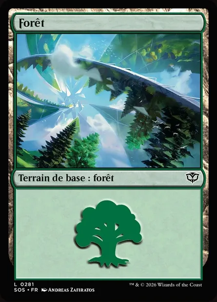 Forêt, carte Magic SOS 281 — extension Secrets of Strixhaven