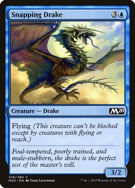 Snapping Drake, Magic card M20 318 — Core Set 2020 set
