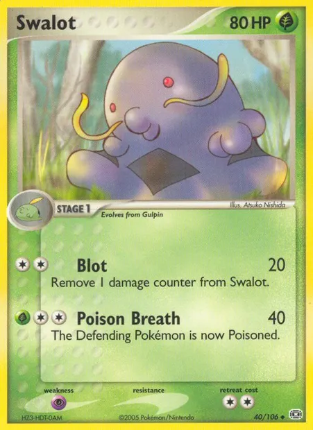 Swalot, Pokémon card EM 40 — Emerald set