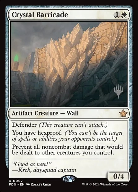Crystal Barricade, Magic card PFDN 7p — Foundations Promos set