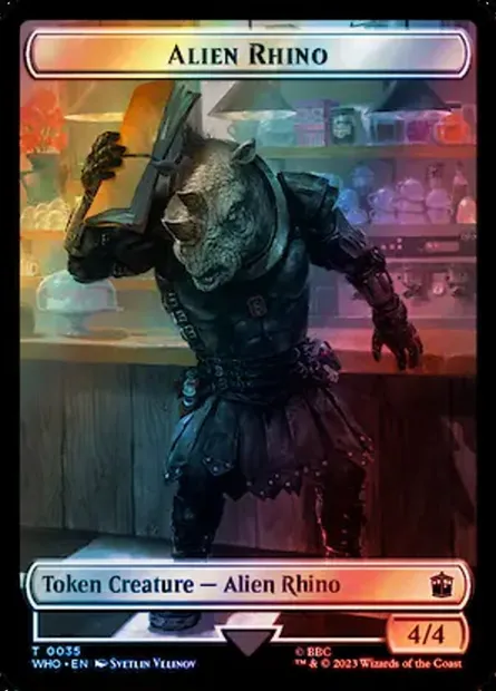 Alien Rhino, Magic card TWHO 35 — Doctor Who Tokens set