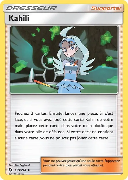 Kahili, carte Pokémon LOT 179 — extension Tonnerre Perdu