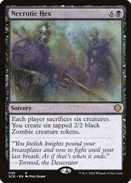 Necrotic Hex, Magic card SCD 95 — Starter Commander Decks set