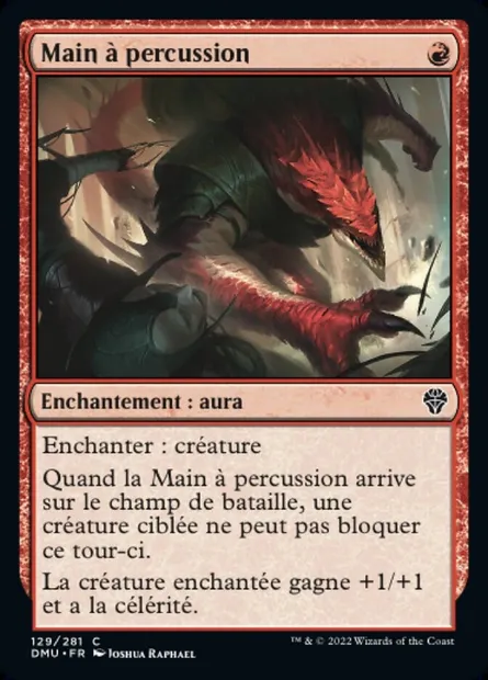 Main à percussion, carte Magic DMU 129 — extension Dominaria Uni