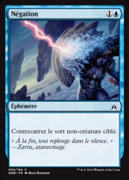 Négation, carte Magic OGW 59 — extension Le serment des Sentinelles