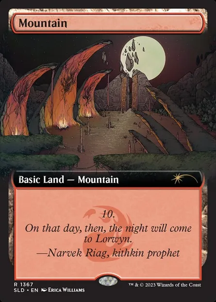 Mountain, Magic card SLD 1367 — Secret Lair Drop set