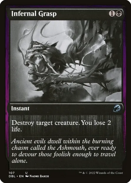 Emprise infernale, carte Magic DBL 107 — extension Innistrad : Double Programme