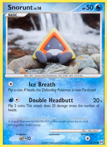 Snorunt, Pokémon card AR 75 — Arceus set