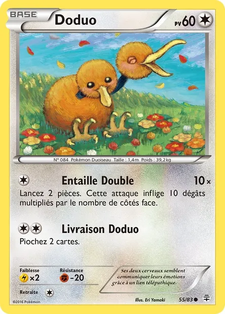 Doduo, carte Pokémon GEN 55 — extension Générations