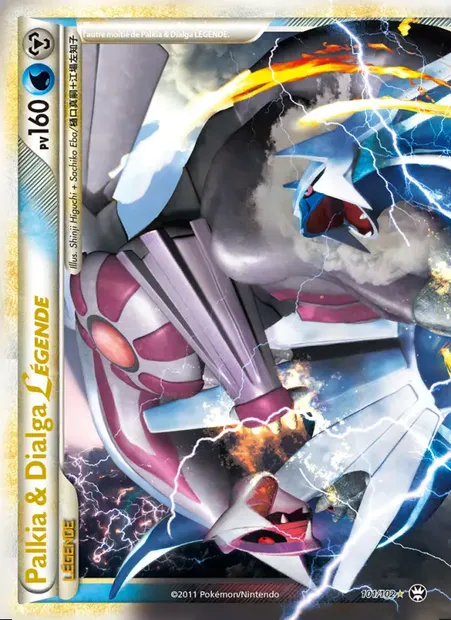 Palkia & Dialga LÉGENDE, carte Pokémon TM 101 — extension Triomphant