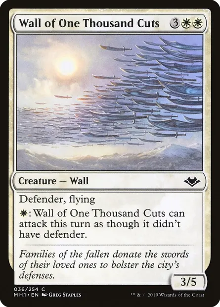 Wall of One Thousand Cuts, Magic card MH1 36 — Modern Horizons set