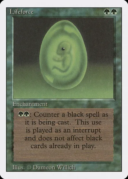 Lifeforce, Magic card 3ED 207 — Revised Edition set