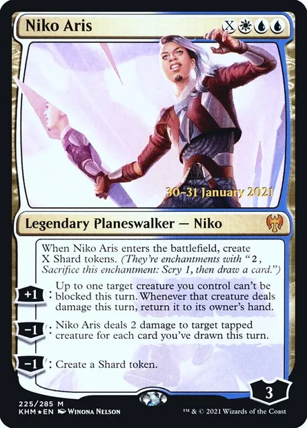 Niko Aris, carte Magic PKHM 225s — extension Kaldheim Promos