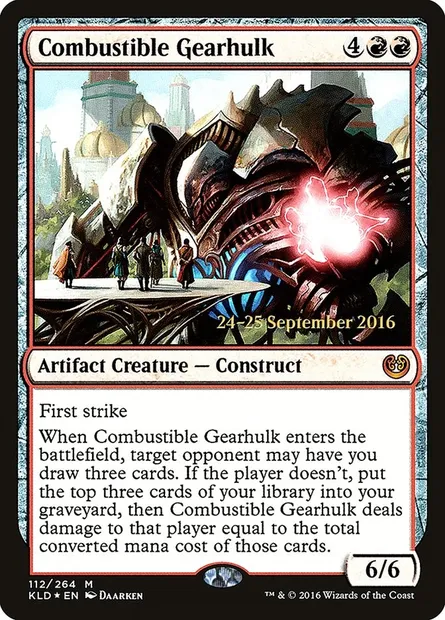 Combustible Gearhulk, Magic card PKLD 112s — Kaladesh Promos set