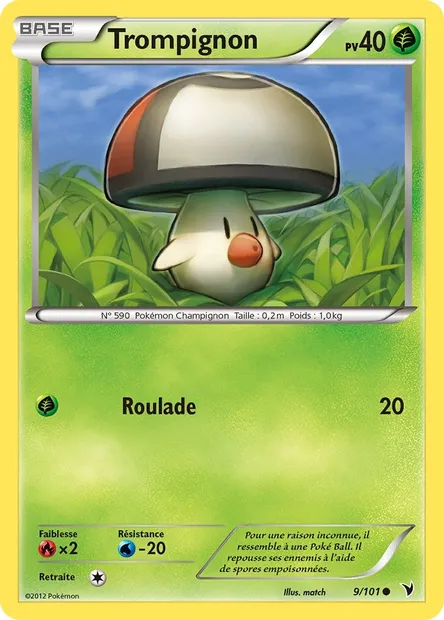 Trompignon, carte Pokémon NVI 9 — extension Nobles Victoires