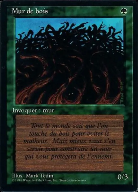 Mur de bois, carte Magic FBB 226 — extension Foreign Black Border