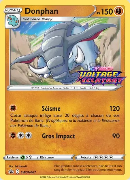 Donphan, carte Pokémon SWSH 067 — extension Promo SWSH