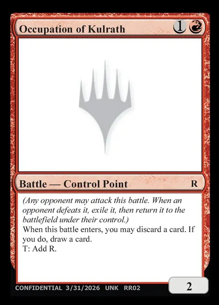 Occupation of Kulrath, Magic card UNK RR02b — Unknown Event set