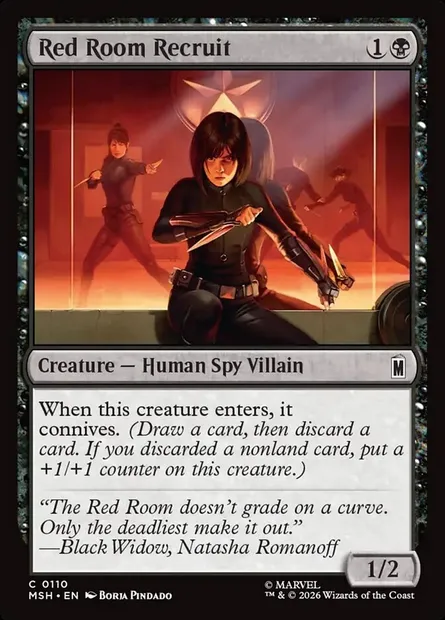 Red Room Recruit, Magic card MSH 110 — Marvel Super Heroes set