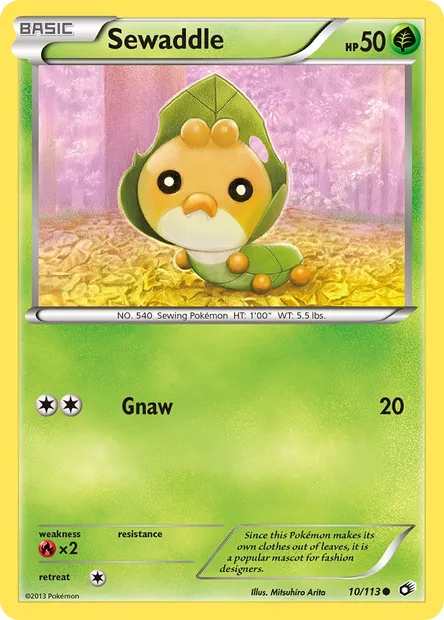Sewaddle, Pokémon card LTR 10 — Legendary Treasures set
