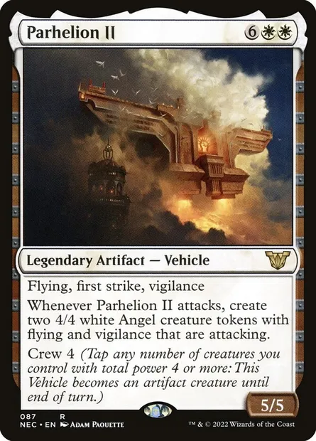 Parhelion II, Magic card NEC 87 — Neon Dynasty Commander set