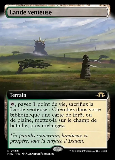 Lande venteuse, carte Magic MH3 466 — extension Modern Horizons 3