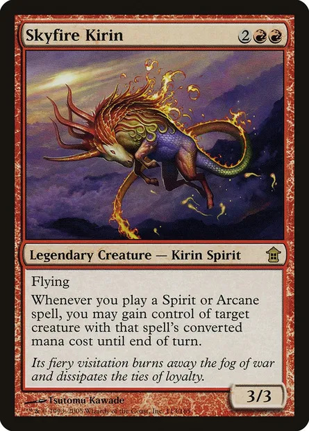 Skyfire Kirin, Magic card SOK 113 — Saviors of Kamigawa set