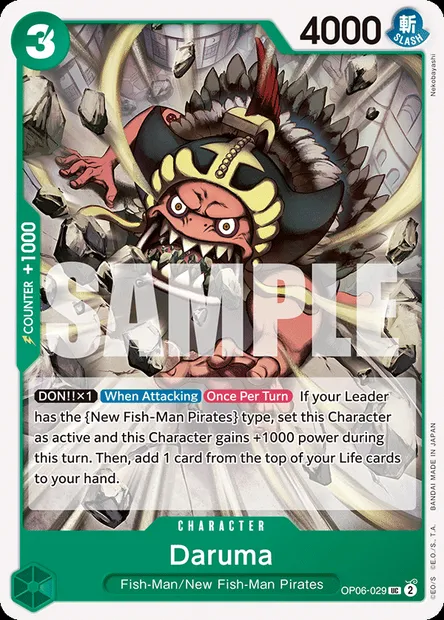 Daruma, One Piece card OP06-029 — WINGS OF THE CAPTAIN set