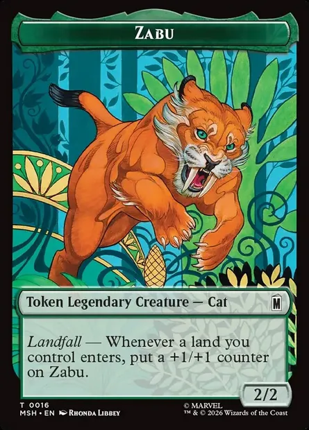 Zabu, Magic card TMSH 16 — Marvel Super Heroes Tokens set