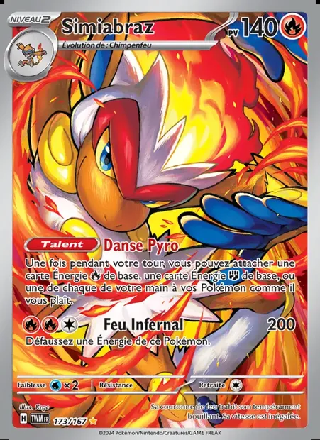 Simiabraz, carte Pokémon TWM 173 — extension Mascarade Crépusculaire