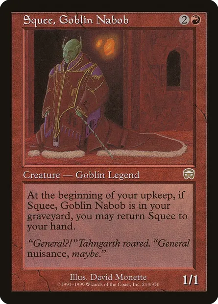 Squee, Goblin Nabob, Magic card MMQ 214 — Mercadian Masques set