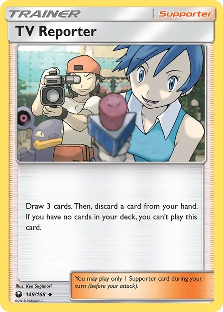 TV Reporter, Pokémon card CES 149 — Celestial Storm set