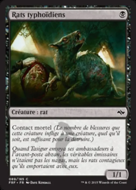 Rats typhoïdiens, carte Magic FRF 89 — extension Destin reforgé