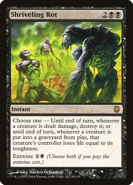 Shriveling Rot, Magic card DST 54 — Darksteel set