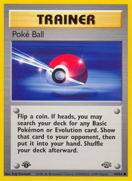 Poké Ball, Pokémon card JU 64 — Jungle set