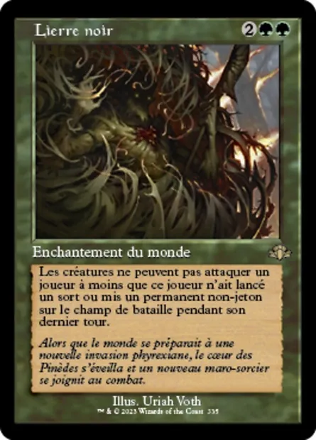 Lierre noir, carte Magic DMR 335 — extension Dominaria Remastered