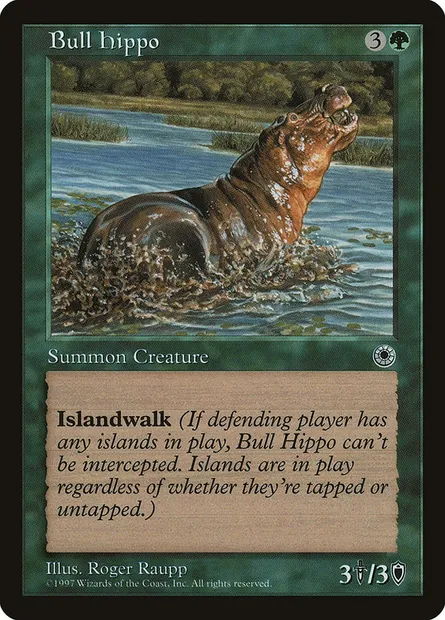 Bull Hippo, Magic card POR 160d — Portal set