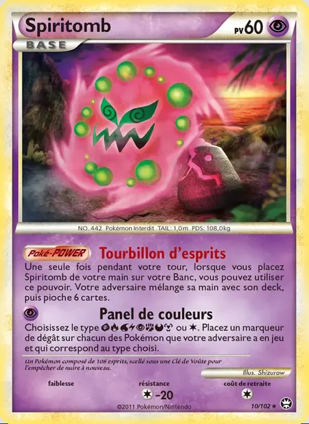 Spiritomb, carte Pokémon TM 10 — extension Triomphant