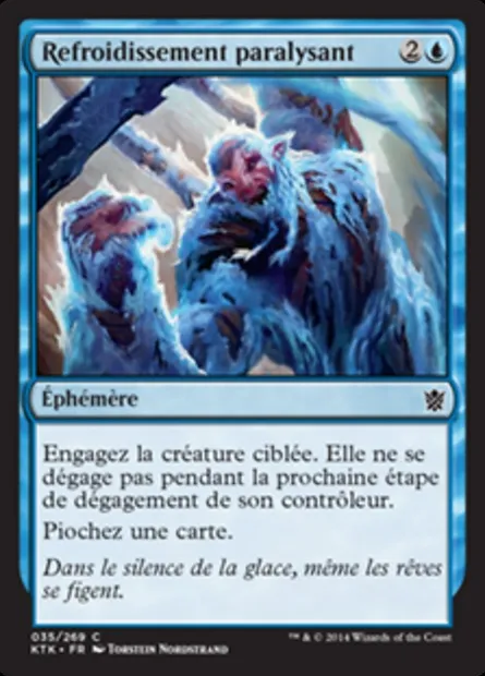 Refroidissement paralysant, carte Magic KTK 35 — extension Les Khans de Tarkir