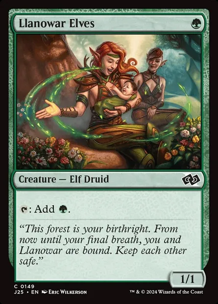 Llanowar Elves, Magic card J25 149 — Foundations Jumpstart set
